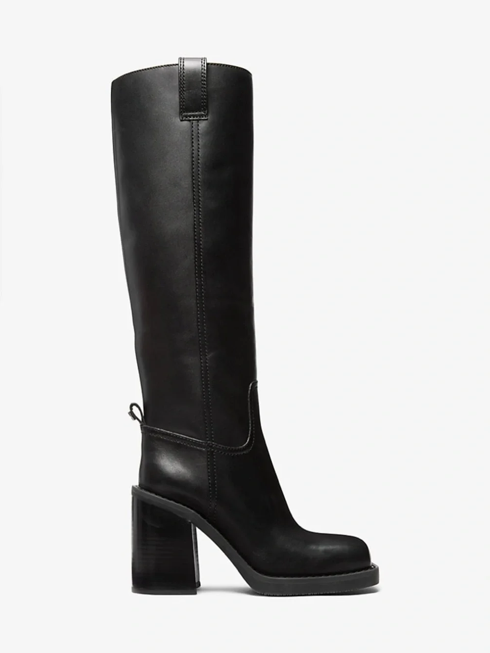 MICHAEL KORS Houston Leather Block Heel Boot US 8 $295